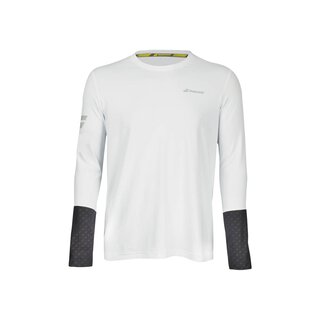 BABOLAT CORE LS TEE MEN Weiss/Grau