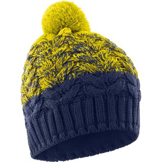 SALOMON POLY BEANIE Night Sky/Golden Palm