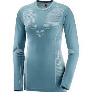 SALOMON PRIMO WARM SEAMLESS TEE W Smoke Blue