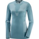 SALOMON PRIMO WARM SEAMLESS TEE W Smoke Blue