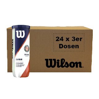 Wilson Roland Garros Clay Tennisball Karton 72 Tennisb&auml;lle 24x3er Dosen