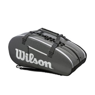 WILSON SUPER TOUR 3 COMPARTMENT TENNIS BAG Crna/Siva