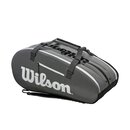 WILSON SUPER TOUR 3 COMPARTMENT TENNIS BAG Schwarz/Grau
