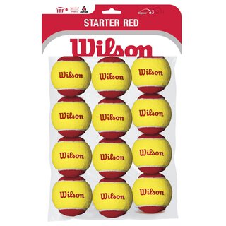 WILSON STARTER EASY RED BALLS 12 PACK KINDER TENNISB&Auml;LLE
