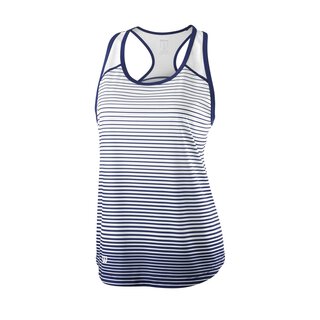 WILSON TEAM STRIPED TANK W Blue Depths/White