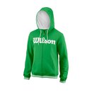 WILSON TEAM SCRIPT FZ HOODY M Zelena/Bijela