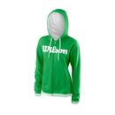 WILSON TEAM SCRIPT FZ HOODY W Gr&uuml;n/Wei&szlig;