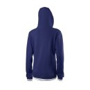 WILSON TEAM SCRIPT FZ HOODY W Blue Depth/White