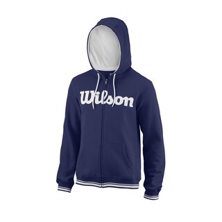 WILSON TEAM SCRIPT FZ HOODY M Tamnoplava/Bijela