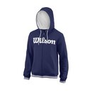 WILSON TEAM SCRIPT FZ HOODY M Tamnoplava/Bijela