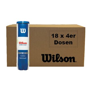 WILSON ULTRA CLUB ALL COURT TBALL BOX OF BALLS (18x4 ball can)