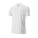 WILSON TRANSVERSE TECH TEE M Wei&szlig;/Rot Dahlia/Rot
