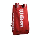 WILSON SUPER TOUR 3 COMPARTMENT TENNIS BAG Crvena